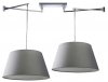 NOWOCZESNA LAMPA SUFITOWA WISZĄCA NA WYSIĘGNIKU AZZARDO NATALIA 2 GREY MD2238-2S-GR